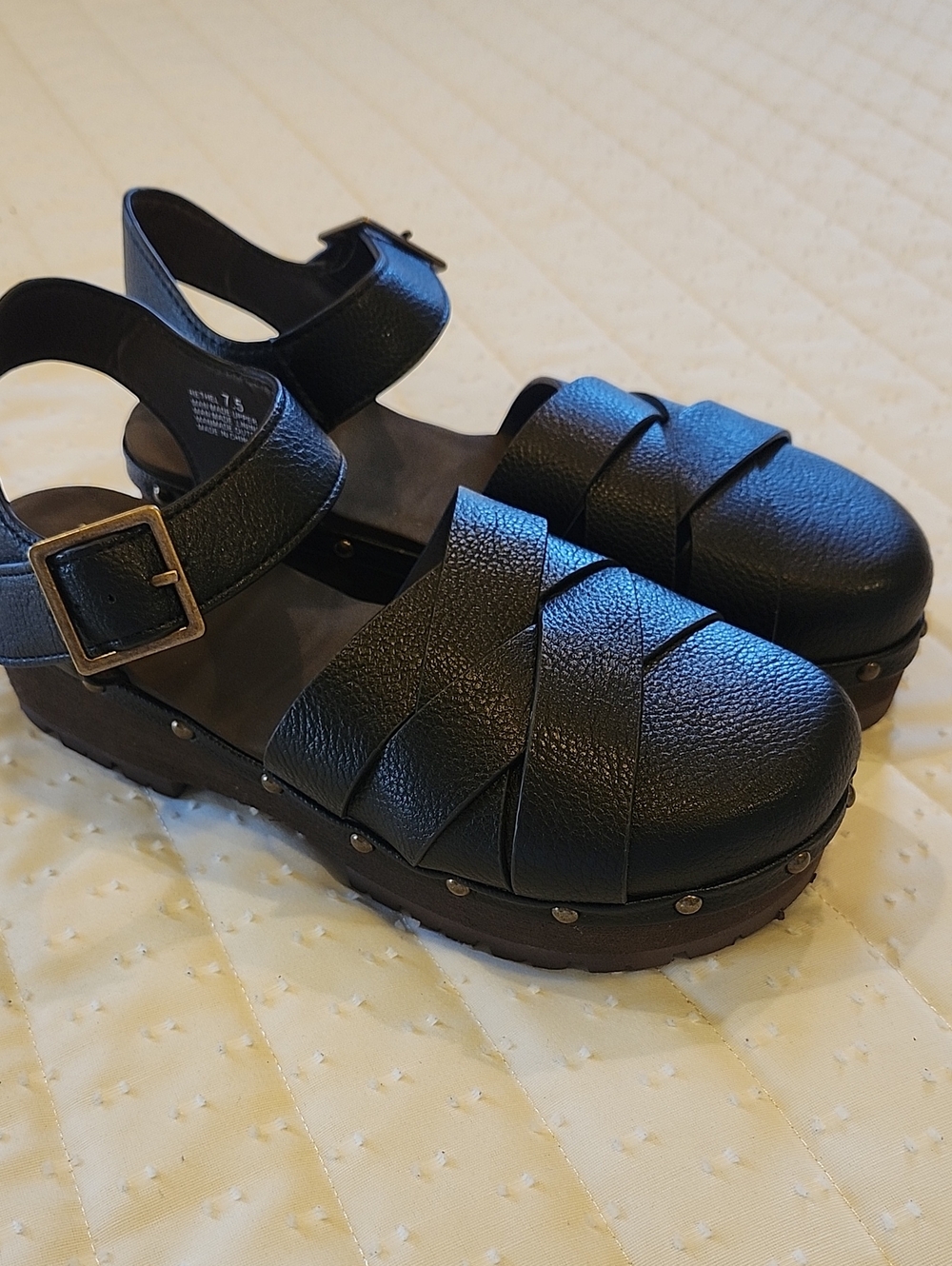 YellowBox Women’s Black Rethel Platform Clog W/ Slingback Sandals Sz 7.5 - Picture 4 of 11